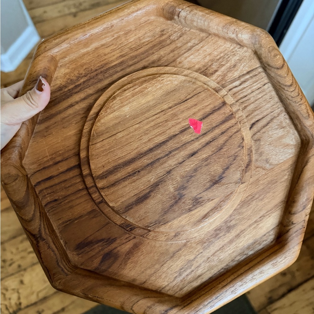 Vintage Goodwood Genuine Teak Cheese & Cracker Serving Platter